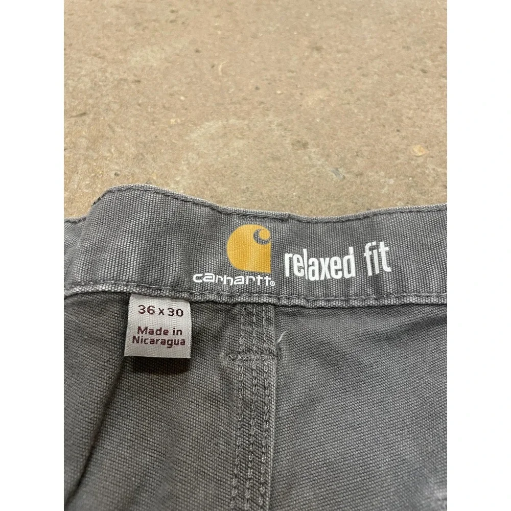 Carhartt Pants‎ Mens 36x30 Gray Rugged Flex Relaxed Fit Carpenter Work 102291
